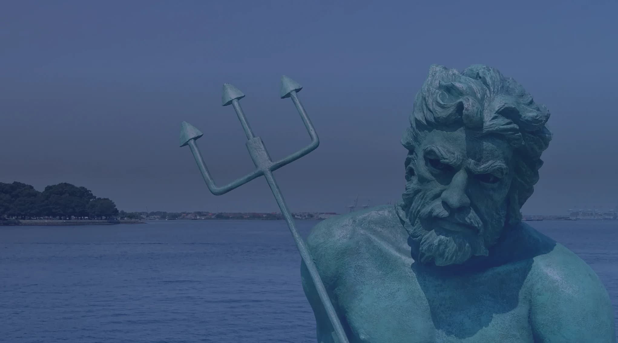 The King Neptune statue on the Virginia Beach oceanfront in Hampton Roads, near Naval Station Norfolk