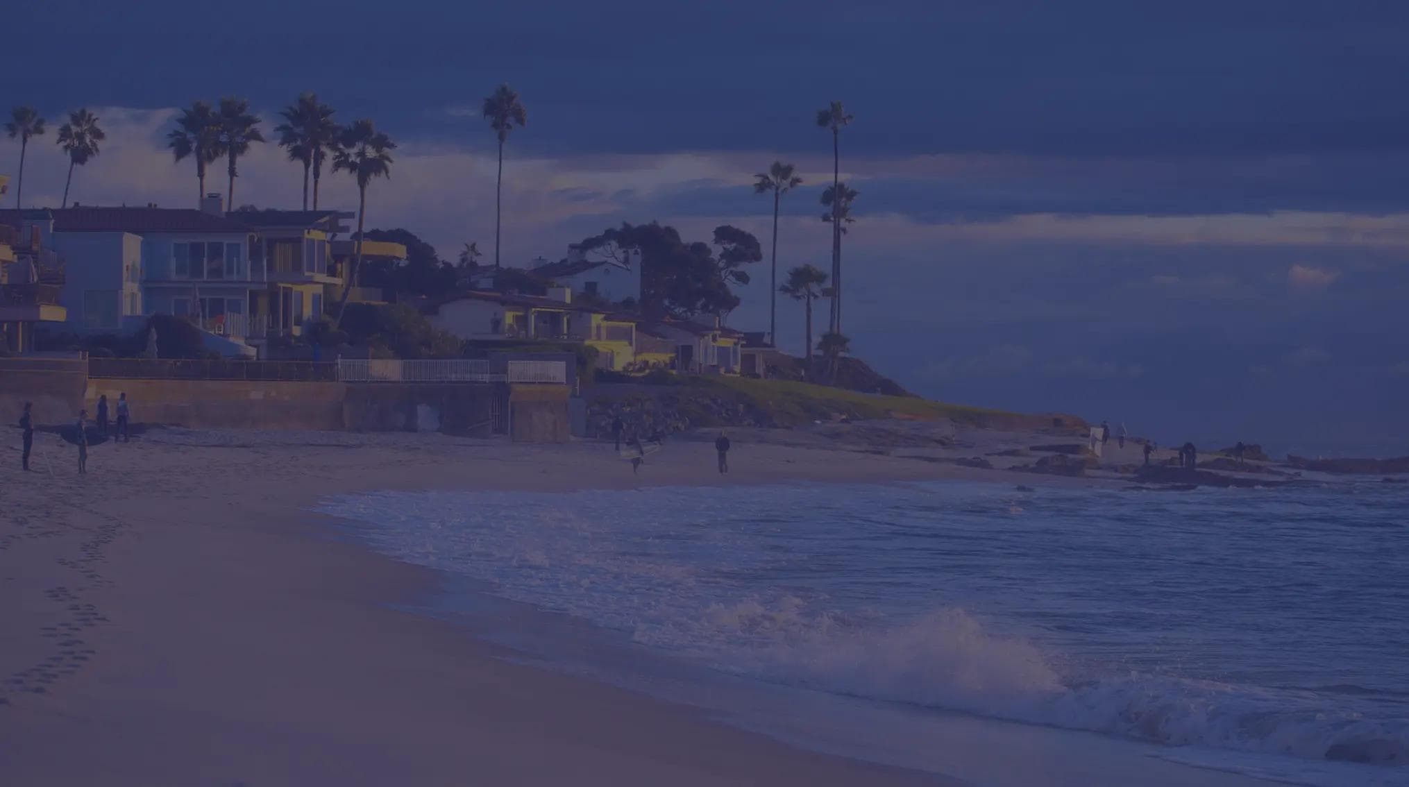San Diego beach front views.
