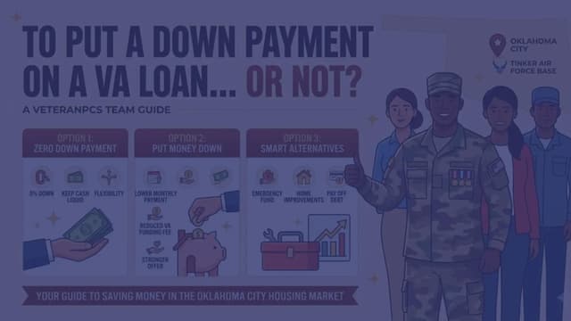 Chart showing guidance on whether to put down a down payment on a VA loan or not 