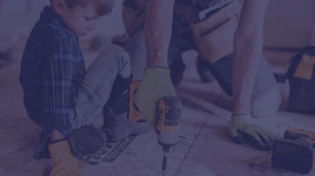 A father and son rehab their newly purchased home after using a VA Rehab Loan.
