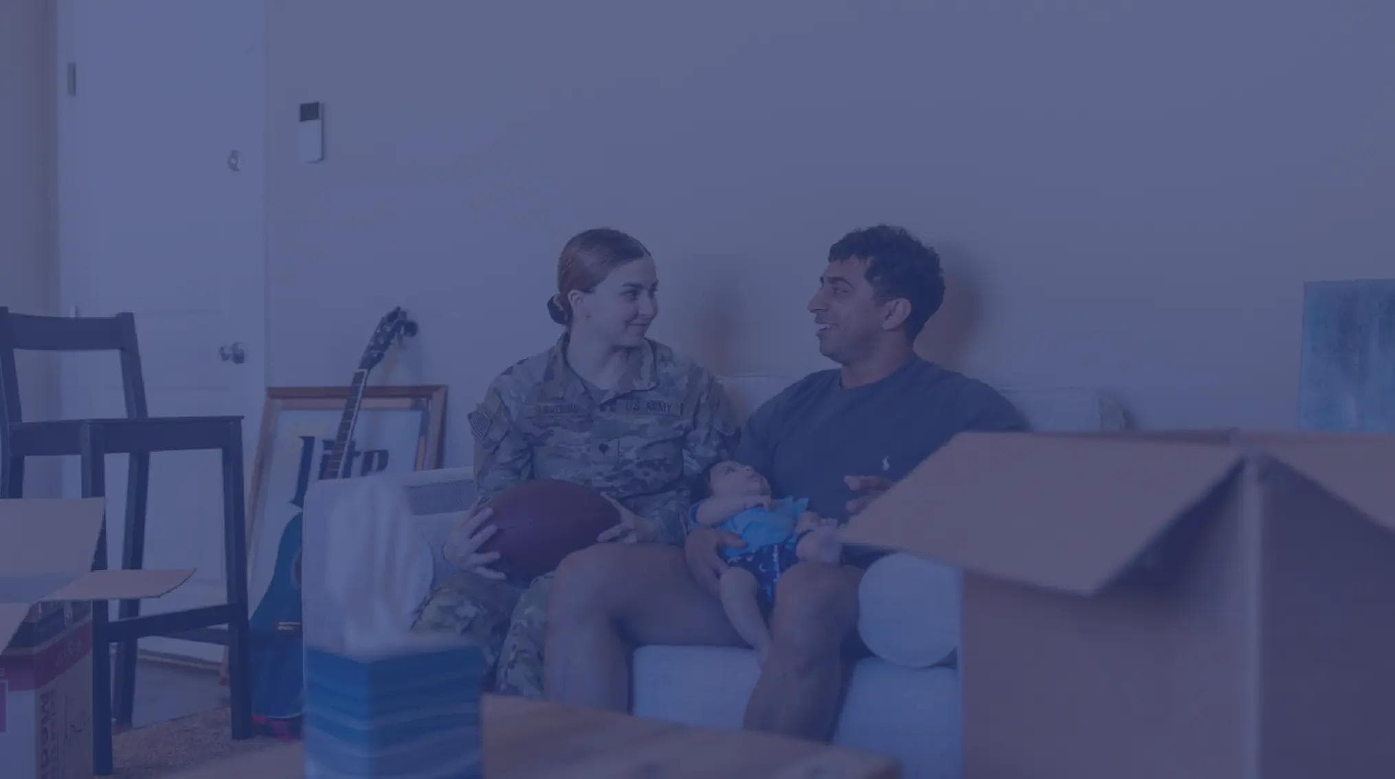 First time military buyers unpack from their PCS move.