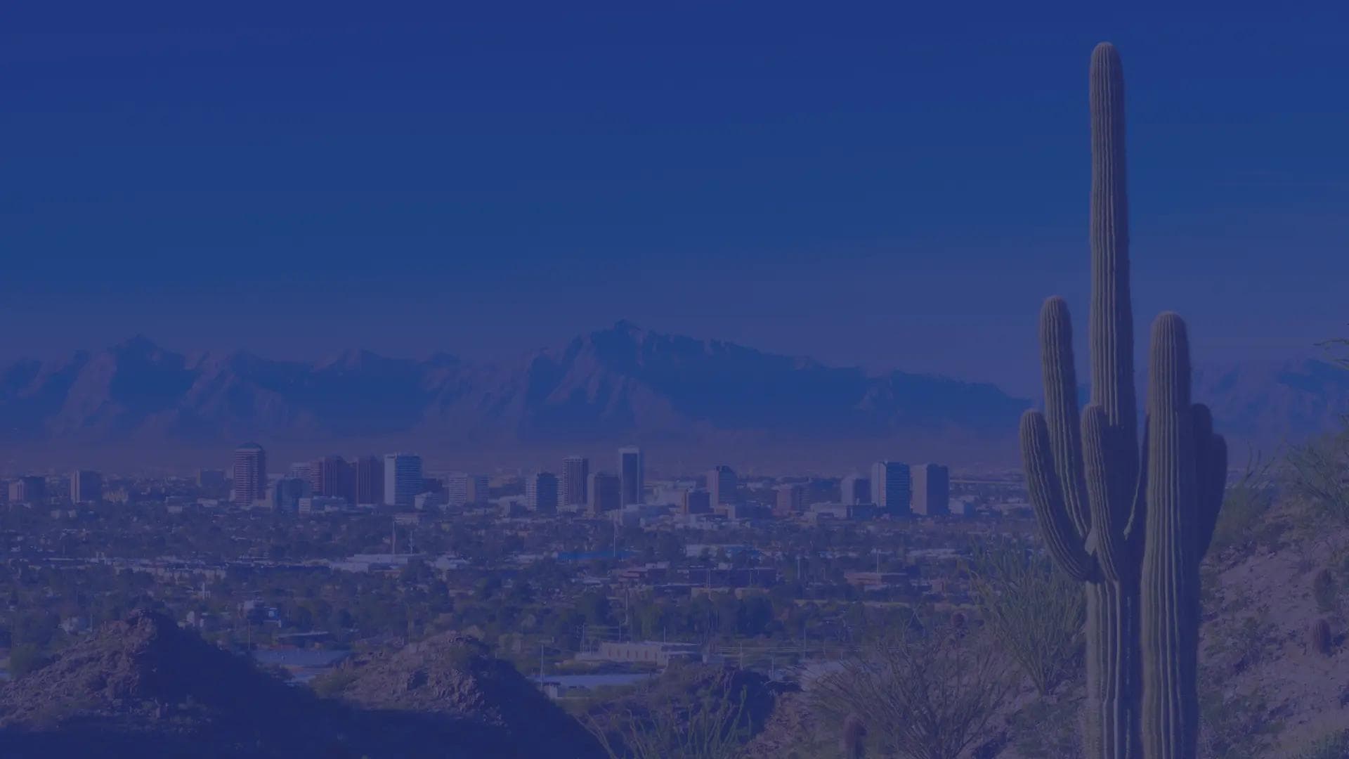 Overview of Phoenix, Arizona.