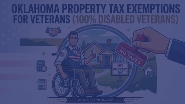 A disabled veteran in a wheelchair in the state of Oklahoma receiving a property tax exemption