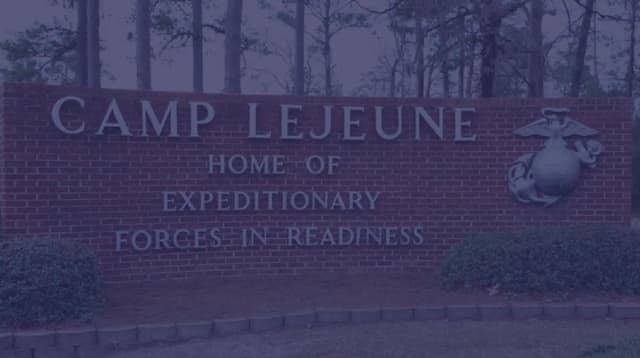 The main gate of Camp Lejeune: Home of the Expeditionary Forces in Readiness