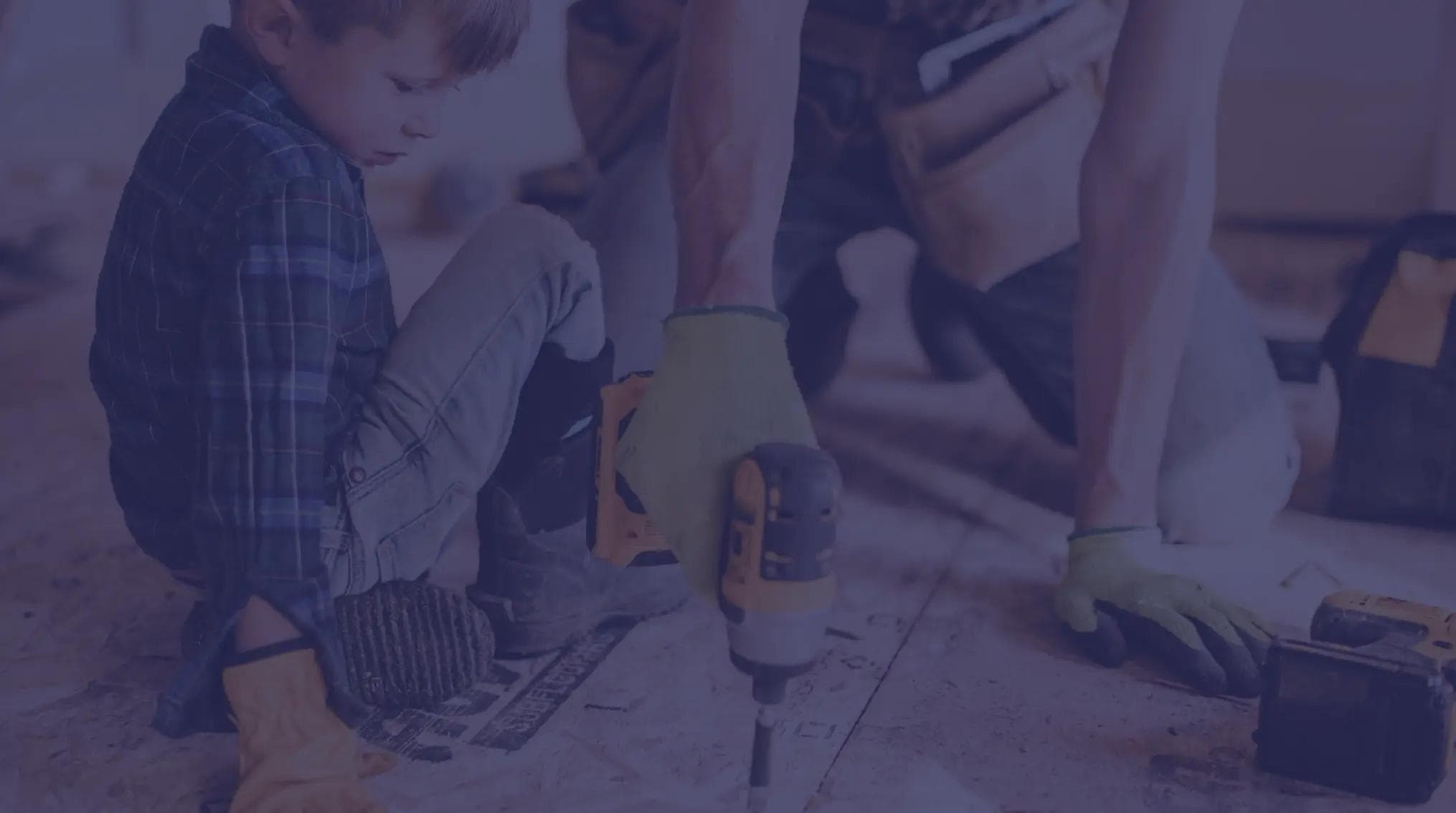 A father and son rehab their newly purchased home after using a VA Rehab Loan.