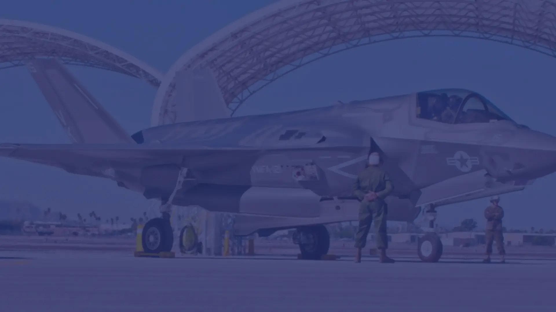 An F-35 sits on the runway at MCAS Yuma