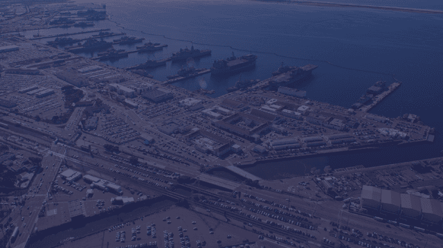 Naval Station San Diego aerial overview.